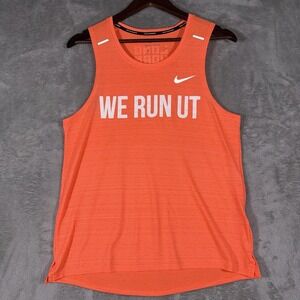 Nike We Run UT Athletic Racerback Tank Running Womens Smalll Orange Hook 'Em Tex